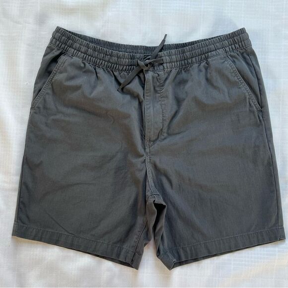 Patagonia Nomader Volley Forge Gray Elastic Waist Drawstring Shorts SZ L - Picture 10 of 11